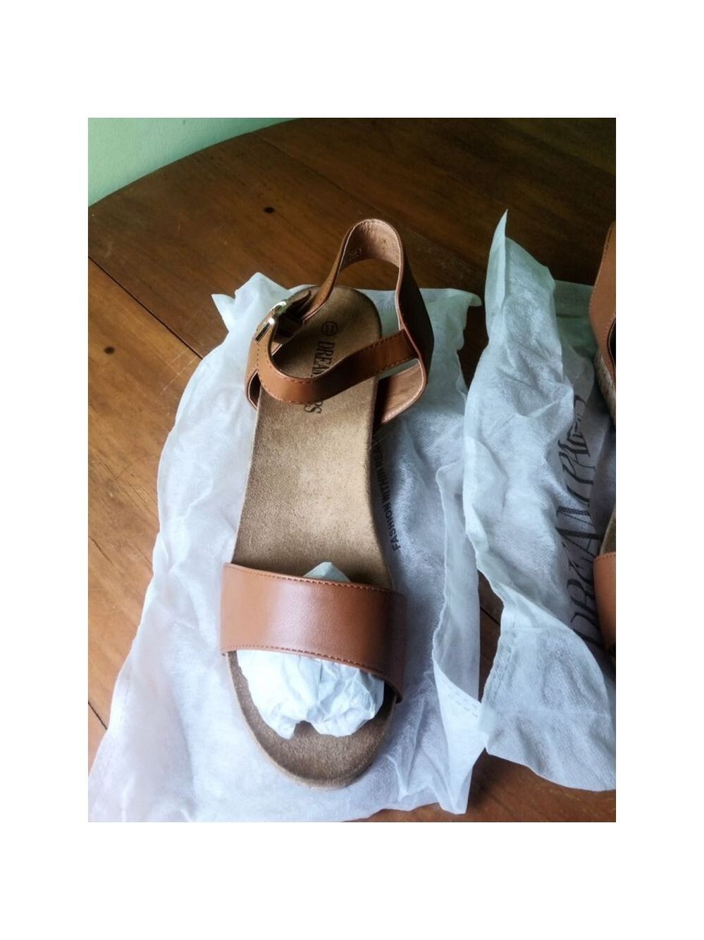 Women's Dream Pairs Brown Wedge Sandals Size 11 - Picture 3 of 7